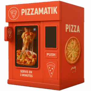 Distributeur automatique pizza 55 pouces ecran